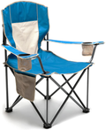 Sunnyfeel Oversized Camping Chair, Folding Camp Chairs for Adults Heavy Duty Big Tall People 500 LBS, XL Padded Portable Lawn Chair with Armrest Cup Holder & Pocket for Outdoor/Picnic/Beach Sporting Goods > Outdoor Recreation > Camping & Hiking > Camp Furniture SUNNYFEEL Blueplaid  