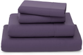 Cosy House Collection Luxury Bamboo Bed Sheet Set - Hypoallergenic Bedding Blend from Natural Bamboo Fiber - Resists Wrinkles - 4 Piece - 1 Fitted Sheet, 1 Flat, 2 Pillowcases - King, White Home & Garden > Linens & Bedding > Bedding Cosy House Collection Purple King 