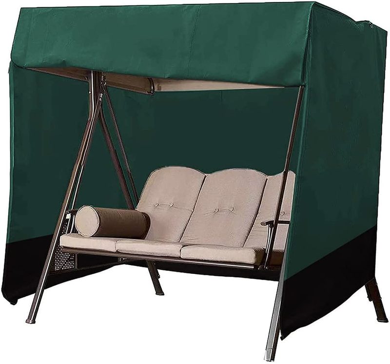 Outdoor Swing Cover 3 Seater Swing Covers for Outdoor Furniture Patio Swing Cover Durable Hammock Outdoor Swing Glider Cover 87x49x67 inches All Weather Protection (Beige) Home & Garden > Lawn & Garden > Outdoor Living > Porch Swings daitous Green  