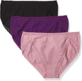 Natori Womens Bliss French Cut Panty Apparel & Accessories > Clothing > Underwear & Socks > Underwear Natori Spanish Rose/Bellflower/Black (3 Pack) X-Large 