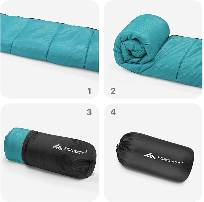 Forceatt Sleeping Bag for Adults & Kids, 50-77℉/10-25°C Lightweight and Portable Camping Sleeping Bags,Mummy Sleeping Bag Suitable for Backpacking, Hiking, Outdoor Activities in Warm and Cool Weather. Sporting Goods > Outdoor Recreation > Camping & Hiking > Sleeping BagsSporting Goods > Outdoor Recreation > Camping & Hiking > Sleeping Bags Forceatt   