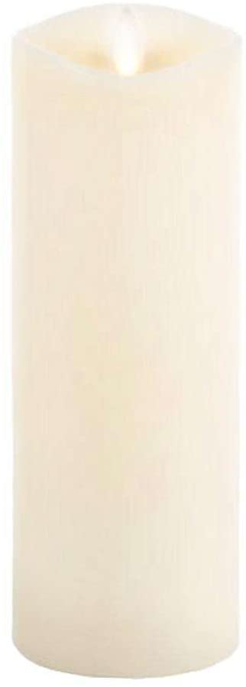 Darice Luminara Flameless Candle - Vanilla Scented Ivory Wax 360 Pillar - 8 in