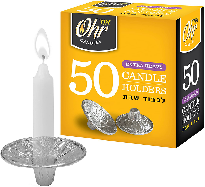 OHR Extra Heavy Disposable Aluminium Foil Candle Holder, Drip Cup Bobeches - Pack of 50 Home & Garden > Decor > Home Fragrance Accessories > Candle Holders OHR CANDLES 1 Pack  