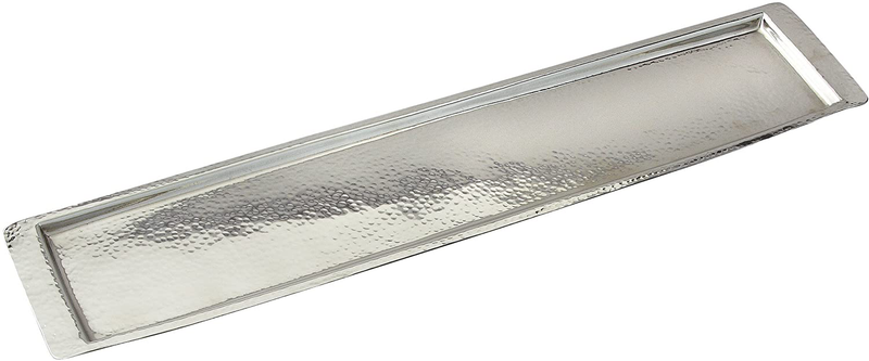 Elegance Stainless Steel Hammered Rectangular Tray, Large, 25.5 by 5.5-Inch, Silver Home & Garden > Decor > Decorative Trays Elegance 25.5 by 5.5-Inch  