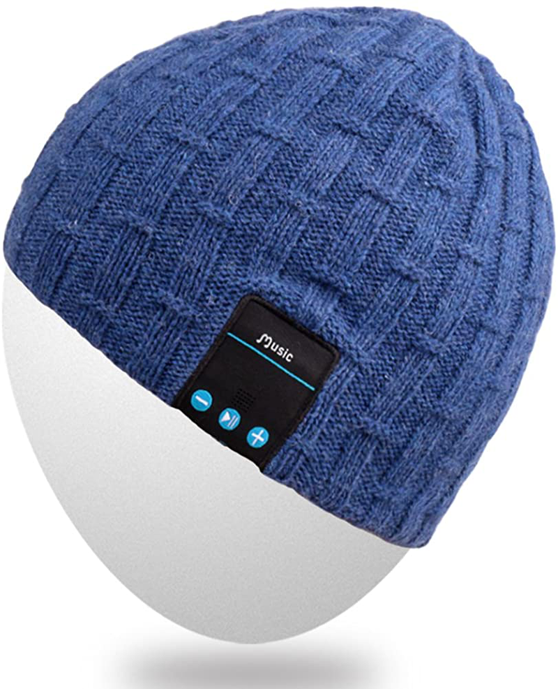 Rotibox Bluetooth Beanie Hat Wireless Headphone for Outdoor Sports Xmas Gifts  Rotibox Bb008-blue  