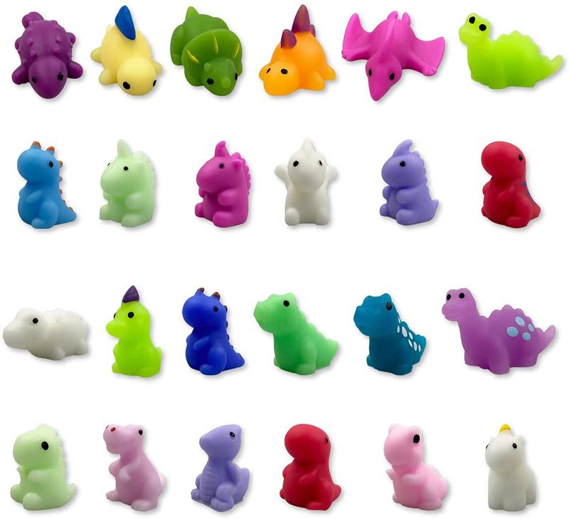QINGQIU 24 PCS Valentines Day Mochi Squishy Toys Squishies for Kids School Class Classroom Valentines Day Cards Gifts Prizes Party Favors Home & Garden > Decor > Seasonal & Holiday Decorations QINGQIU Dinosaur  