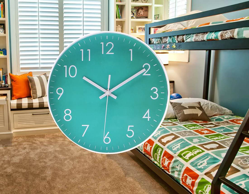 Modern Simple Wall Clock Indoor Non-Ticking Silent Sweep Movement Wall Clock for Office, Bathroom, Living Room Decorative 10 Inch Teal Home & Garden > Decor > Clocks > Wall Clocks Epy Huts   