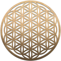 Fourth Level MFG 12" Metatron's Cube, Sacred Geometry Wood Wall Art, Zen Home Decor for Yoga/Meditation, Crystal Grid Board Home & Garden > Decor > Artwork > Sculptures & Statues Fourth Level Manufacturing 12" Flower of Life Gold  