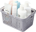 Plastic Portable Storage Organizer Caddy,Portable Shower Caddy Tote Portable Storage Bins with Handles,Cleaning Caddy for Bathroom,College Dorm,Kitchen,Bedroom (White, Small) Sporting Goods > Outdoor Recreation > Camping & Hiking > Portable Toilets & Showers AIPJOY Gray Medium 