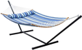 SUNNY GUARD 2 Person Hammock with Stand,Quilted Fabric,Heavy Duty Curved-Bar Bamboo with 12.8 FT Stands & Accessories，for Indoor/Outdoor Patio Catalina Beach(450 lb Capacity Home & Garden > Lawn & Garden > Outdoor Living > Hammocks SUNNY GUARD Catalina Beach  
