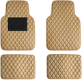 FH Group Premium Carpet Floor Mats with Heel Pad, Diamond Pattern (F12002BLACK) Vehicles & Parts > Vehicle Parts & Accessories > Motor Vehicle Parts > Motor Vehicle Seating FH Group Beige  