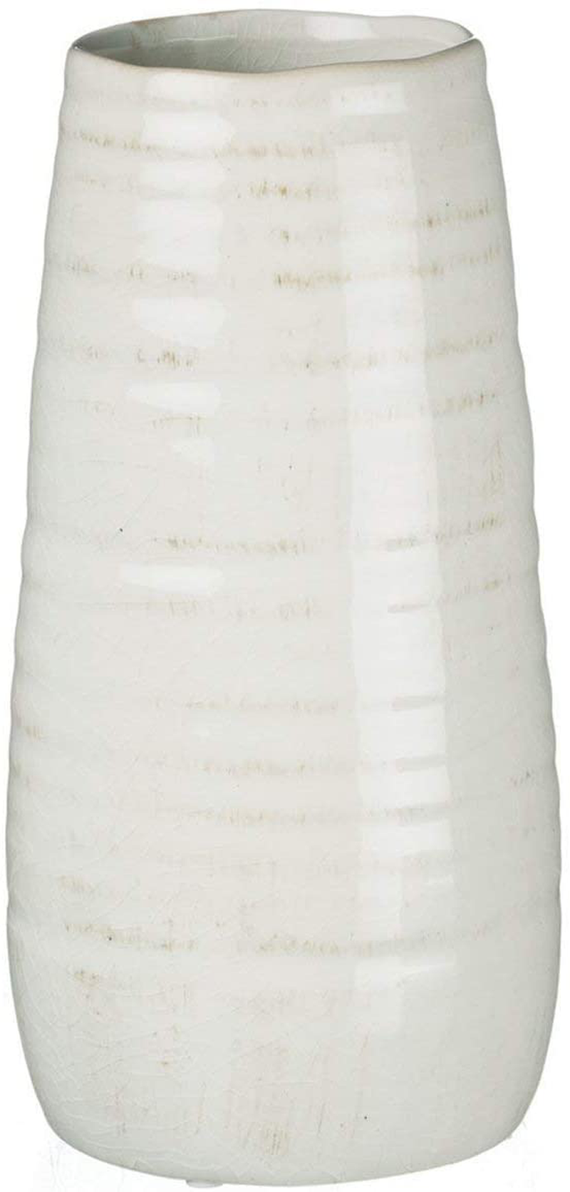 Sullivans Ceramic Vase, 11.5 x 5 Inches, Distressed White (CM2496) Home & Garden > Decor > Vases Sullivans Default Title  