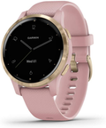 Garmin 010-02172-21 Vivoactive 4S, Smaller-Sized GPS Smartwatch, Features Music, Body Energy Monitoring, Animated Workouts, Pulse Ox Sensors, Rose Gold with White Band Apparel & Accessories > Jewelry > Watches Garmin Light Gold with Light Pink Band 40mm 