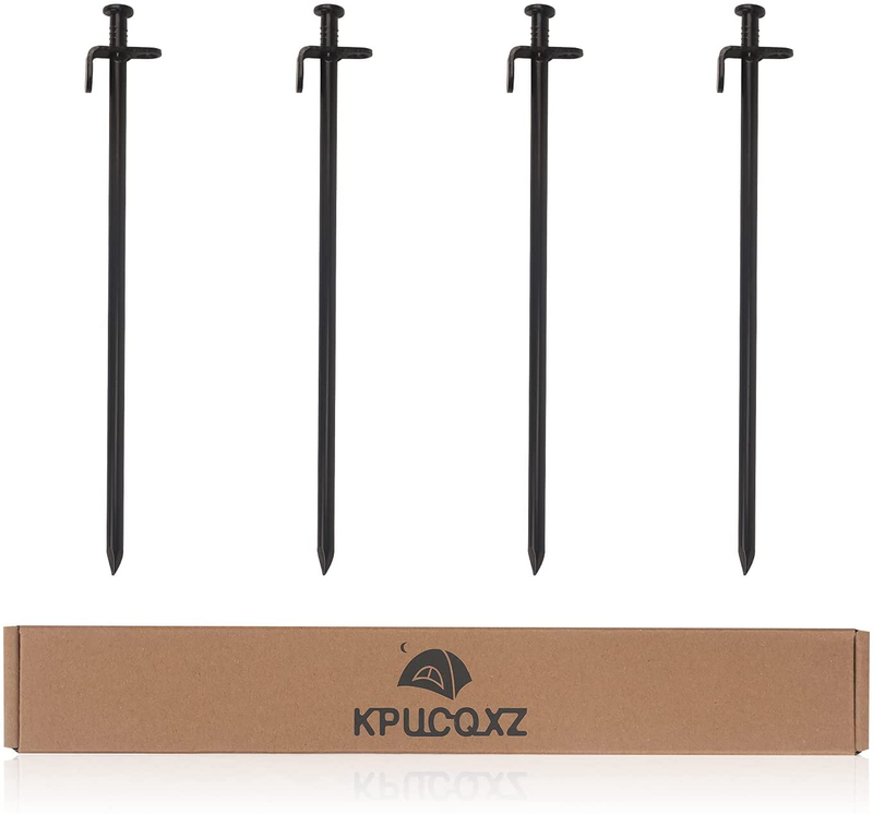 Tent Spikes Sets 10 Pcs Metal Tent Stakes Heavy Duty 12 Inch for Camping with 4 Ropes 13Ft Length Sporting Goods > Outdoor Recreation > Camping & Hiking > Tent Accessories KPUCQXZ KPZ - 4PCS  