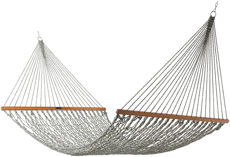 Original Pawleys Island 14DCG Deluxe Green Duracord Rope Hammock with Free Extension Chains & Tree Hooks, Handcrafted in The USA, Accommodates 2 People, 450 LB Weight Capacity, 13 ft. x 60 in. Home & Garden > Lawn & Garden > Outdoor Living > Hammocks Original Pawleys Island Green Oatmeal Heirloom Tweed  