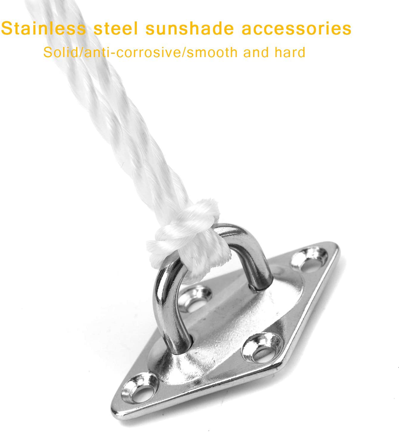 MOLECOLE Sun Shade Sail Hardware Kit for Rectangle/Square/Triangle, Anti-Rust Heavy Duty Stainless Steel Installation Kit in Patio Lawn and Garden(46 Pcs) Home & Garden > Lawn & Garden > Outdoor Living > Outdoor Umbrella & Sunshade Accessories MOLECOLE   