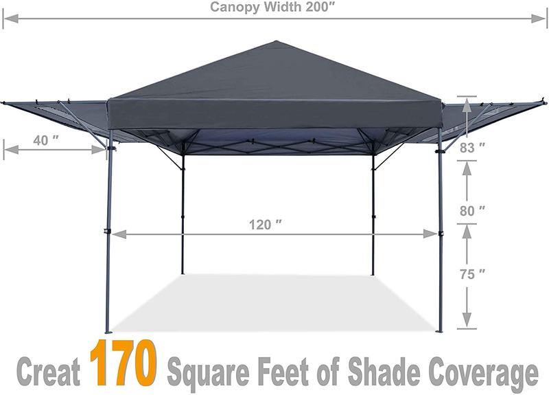 MASTERCANOPY 10x10 Pop-up Gazebo Canopy Tent with Double Awnings Dark Gray Home & Garden > Lawn & Garden > Outdoor Living > Outdoor Structures > Canopies & Gazebos MASTERCANOPY   