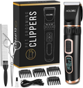Dog Clippers Professional Heavy Duty Dog Grooming Clipper 3-Speed Low Noise High Power Rechargeable Cordless Pet Grooming Tools for Small & Large Dogs Cats Pets with Thick & Heavy Coats Animals & Pet Supplies > Pet Supplies > Cat Supplies HOLDOG Black  