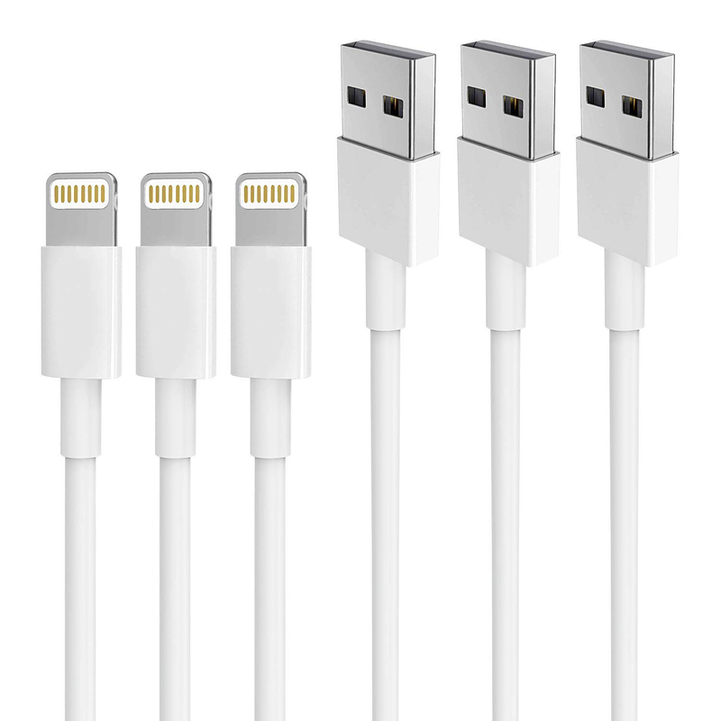 iPhone Charger AUNC 3PACK 6Feet Long Lightning to USB Charging Cable Fast Connector Data Sync Transfer Cord Compatible with iPhone 11 / Xs Max/X/8/7/Plus/6S/6/SE/5S iPad… Electronics > Electronics Accessories > Power > Power Adapters & Chargers AUNC Default Title  