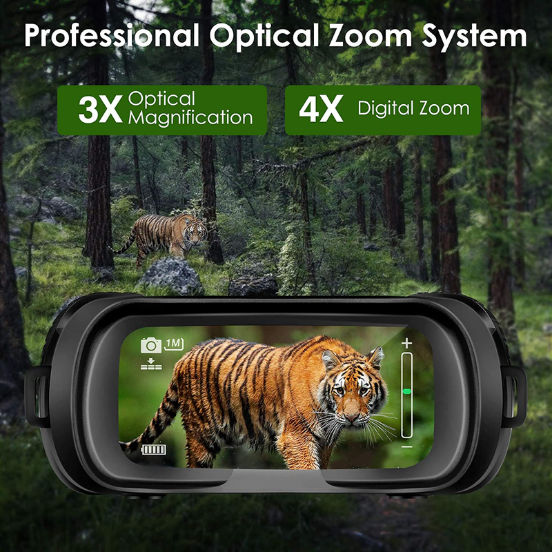 Night Vision and Day Binoculars for Hunting in 100% Darkness - Digital Infrared Goggles Military for Viewing 984ft/300M in Dark with 2.31" LCD Screen, Take Day Night IR Photos Video 32G TF Card Adults  Dsoon   