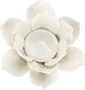 OwnMy 4.5 Inch Ceramic Lotus Flower Tea light Holder Lotus Petals Candle Holder Candlestick, Votive Flower Tealight Candle Holder Candle Lamps Holder with Gift Box for Home Decor Wedding Party (Green) Home & Garden > Decor > Home Fragrance Accessories > Candle Holders OwnMy White  