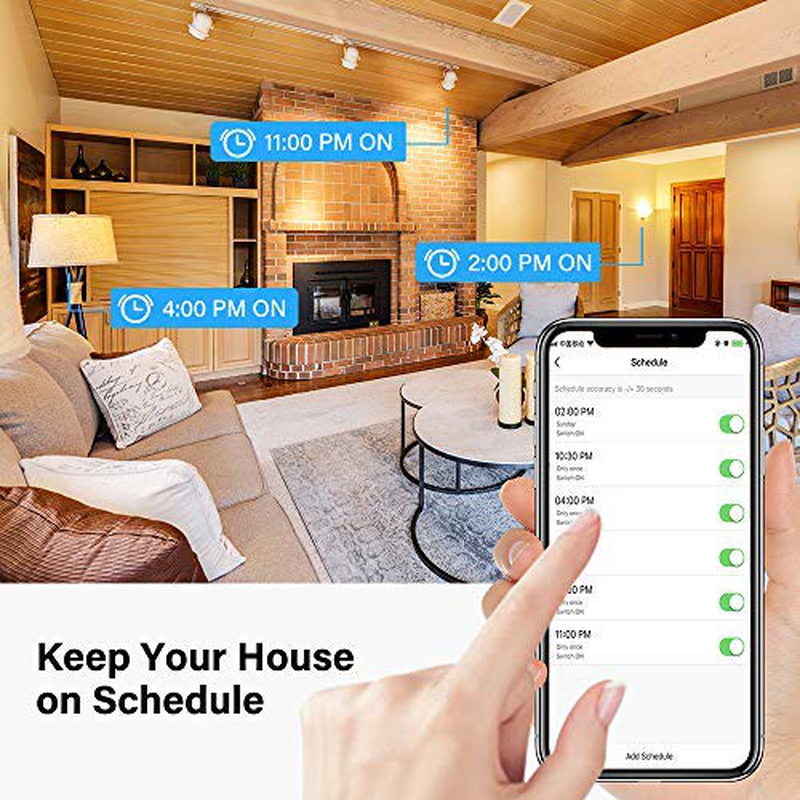 Smart Plugs That Work with Alexa Echo Google Home for Voice Control, Aoycocr Smart Home Mini WiFi Outlet with Timer Remote Control Function, No Hub Required, ETL FCC Listed 4 Pack, 2.4GHz Network