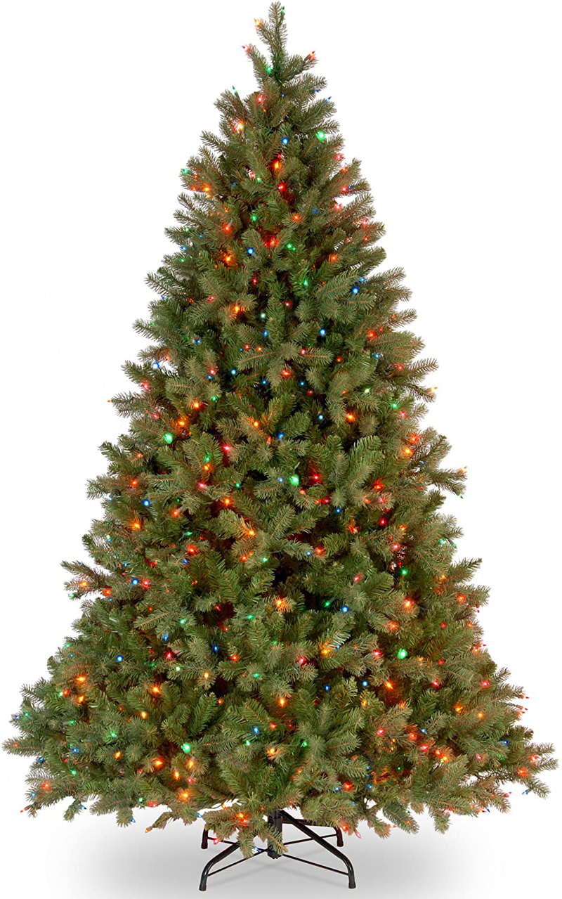 National Tree Company 'Feel Real' Pre-lit Artificial Christmas Tree | Includes Pre-strung Multi-Color Lights and Stand | Downswept Douglas Fir - 4.5 ft Home & Garden > Decor > Seasonal & Holiday Decorations > Christmas Tree Stands National Tree Company 6.5 ft  