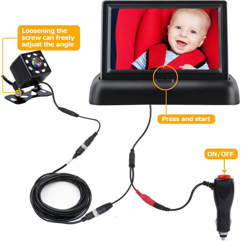 Itomoro Baby Car Mirror, View Infant in Rear Facing Seat with Wide Crystal Clear View,Camera aimed at baby-Easily to Observe The Baby's Every Move Vehicles & Parts > Vehicle Parts & Accessories > Motor Vehicle Electronics > Motor Vehicle A/V Players & In-Dash Systems Itomoro   