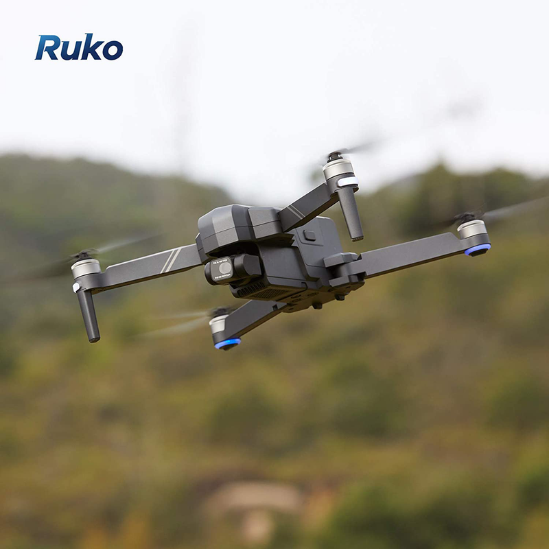 Ruko F11Gim Drones with Camera for Adults, 2-Axis Gimbal 4K EIS Camera, 2 Batteries 56Mins Flight Time,Brushless Motor, 5GHz FPV Transmission, GPS Auto Return Home, 5times Zoom No Fisheye Cameras & Optics > Cameras > Film Cameras Ruko   