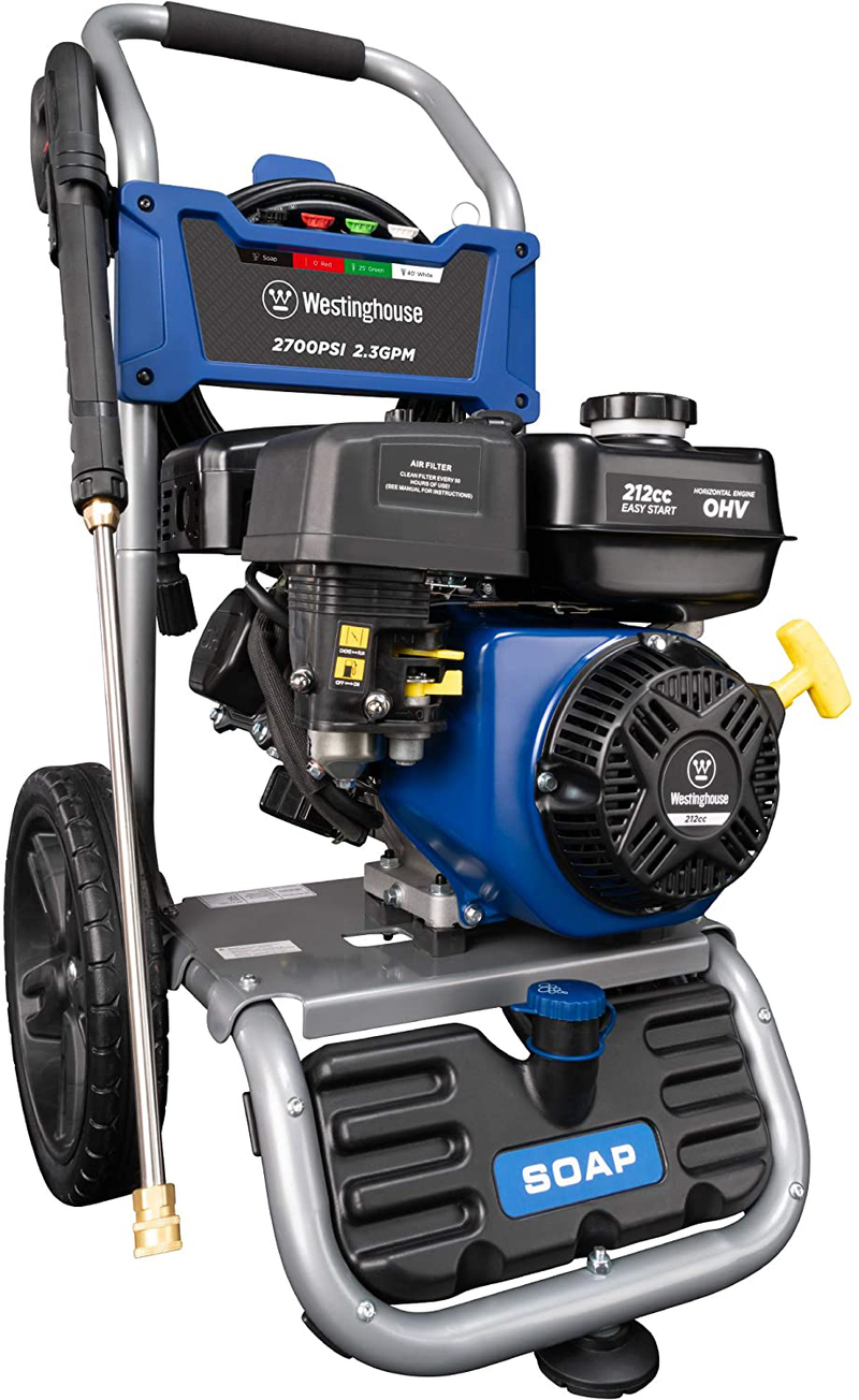 Westinghouse Outdoor Power Equipment WPX2700 Gas Powered Pressure Washer 2700 PSI and 2.3 GPM, Soap Tank and Four Nozzle Set, CARB Compliant  Westinghouse Outdoor Power Equipment WPX2700  