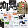 EVERLIT 250 Pieces Survival First Aid Kit IFAK Molle System Compatible Outdoor Gear Emergency Kits Trauma Bag for Camping Boat Hunting Hiking Home Car Earthquake and Adventures Sporting Goods > Outdoor Recreation > Camping & Hiking > Camping Tools EVERLIT Cp Camo  