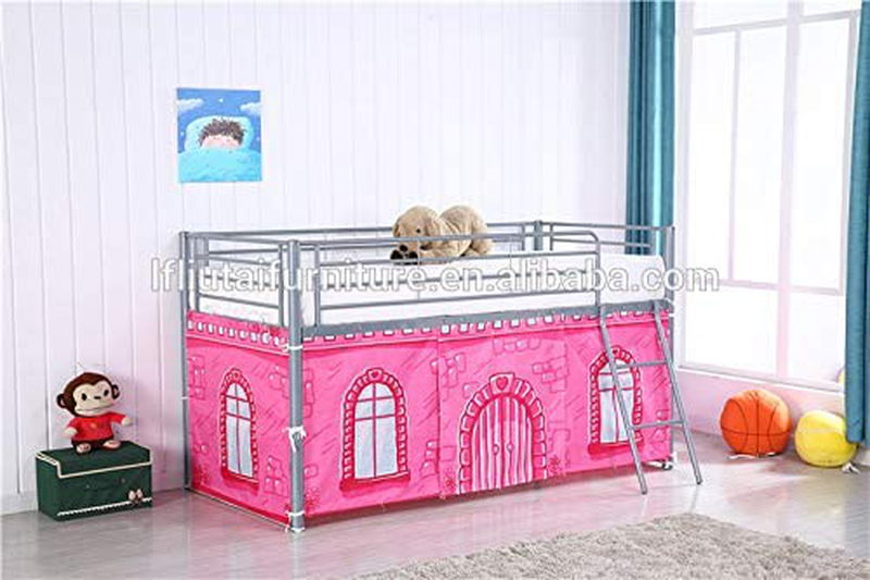 Home Leisure Stores Pink Castle Design Curtain Set for Midsleeper Cabin Bunk Bed Sporting Goods > Outdoor Recreation > Camping & Hiking > Tent Accessories Home Leisure Stores   