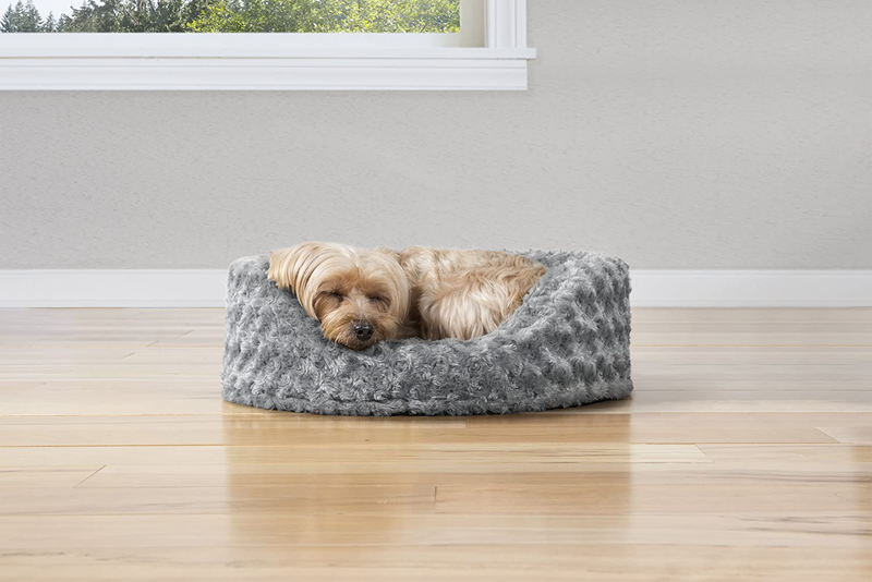 Furhaven Pet Beds for Small, Medium, and Large Dogs - round Oval Cuddler Supportive Dog Bed with Removable Cover - Multiple Sizes & Styles
