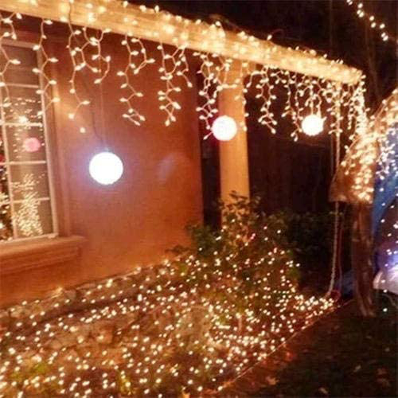 DEPOVOR LED Icicle Lights 32.8ft 400 LED 8 Modes Outdoor Christmas Lights for Christmas/Easter/Thanksgiving/Halloween/Wedding Decorations (Warm White) Home & Garden > Decor > Seasonal & Holiday Decorations& Garden > Decor > Seasonal & Holiday Decorations DEPOVOR   