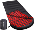 Hizynice 0 Degree Sleeping Bag 100% Cotton Flannel Cold Weather Sleeping Bag Winter Extra Large for Adults Big and Tall Mens XL XXL Wide Warm,With Compression Sack Sporting Goods > Outdoor Recreation > Camping & Hiking > Sleeping BagsSporting Goods > Outdoor Recreation > Camping & Hiking > Sleeping Bags HiZYNICE Black 90" x 39" Right Zip 