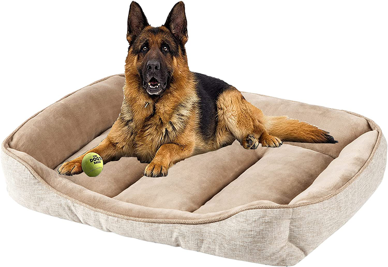 Perodo Square Dog Bed Sleeping Bed Pet Bed Pet Supplies Ultra Soft Anti-Slip and Durable Bed Animals & Pet Supplies > Pet Supplies > Dog Supplies > Dog Beds Perodo Khaki Rectangle 40x30 