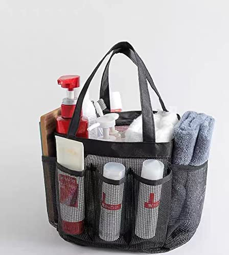 Mbvbn Mesh Shower Caddy Tote, Portable Shower Tote Bag, 2 Oxford Handles College, Quickly Dry Dorm Bathroom Caddy Organizer, with 8 Basket Pockets for Conditioner, Soap and Other Bathroom Accessories. Camp, Gym, Swim, Hot Spring and Sauna. Sporting Goods > Outdoor Recreation > Camping & Hiking > Portable Toilets & Showers MBVBN   