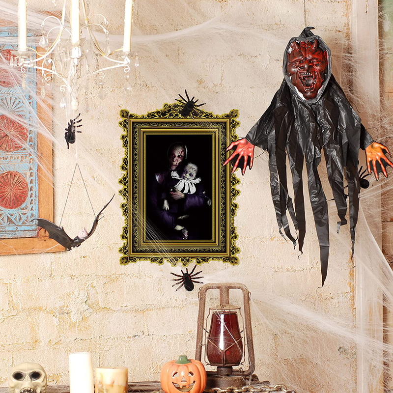 ELCOHO 16 Pieces Halloween Gothic Mansion Portraits Halloween Vintage Gothic Photo Halloween Haunted Gothic Picture Decoration for Halloween Horror Party Castle Masquerade Parties Home Decoration  ELCOHO   