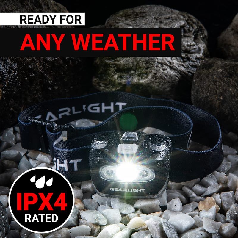 GearLight LED Headlamp Flashlight S500 [2 Pack] - Running, Camping, and Outdoor Headlight Headlamps - Head Lamp with Red Safety Light for Adults and Kids  GearLight   
