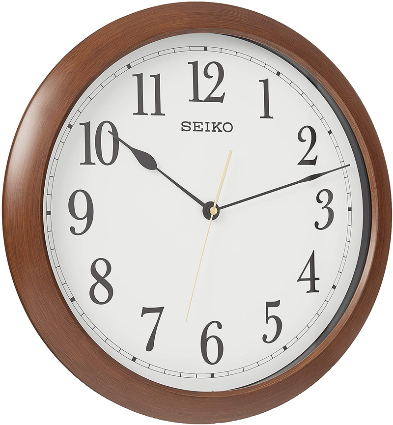SEIKO 16" Numbered Wood Finish Wall Clock Home & Garden > Decor > Clocks > Wall Clocks SEIKO   