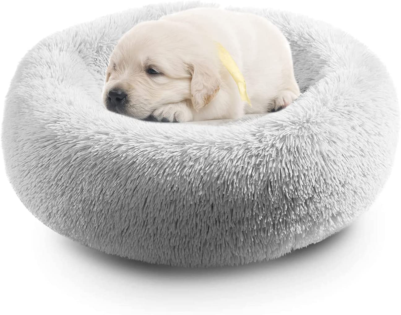 Dog Beds Calming Donut Cuddler, Washable round Dog Bed for Small Dogs, Machine Washable, Waterproof Bottom, for Joint-Relief and Sleep Improvement Animals & Pet Supplies > Pet Supplies > Dog Supplies > Dog Beds Generic 20"  
