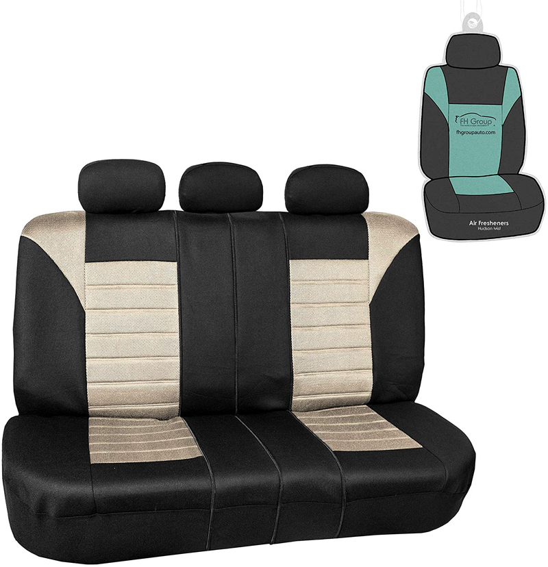 FH Group Sports Fabric Car Seat Covers Pair Set (Airbag Compatible), Gray / Black- Fit Most Car, Truck, SUV, or Van Vehicles & Parts > Vehicle Parts & Accessories > Motor Vehicle Parts > Motor Vehicle Seating ‎FH Group Beige-Split Bench  