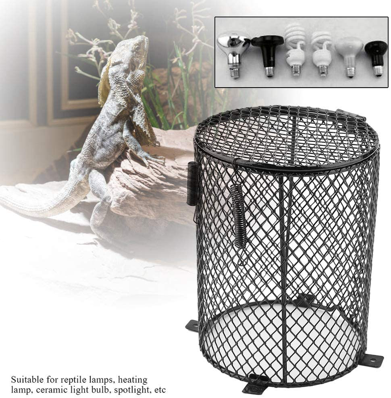 Heater Guard, Reptile Heating Lamp Lampshade Anti-Scald Lamp Mesh Cover Day Night Ceramic Light Bulb Enclosure Cage Protector for Feeding Box in Case Scald (Cylinder) Animals & Pet Supplies > Pet Supplies > Reptile & Amphibian Supplies > Reptile & Amphibian Habitat Accessories HEEPDD   