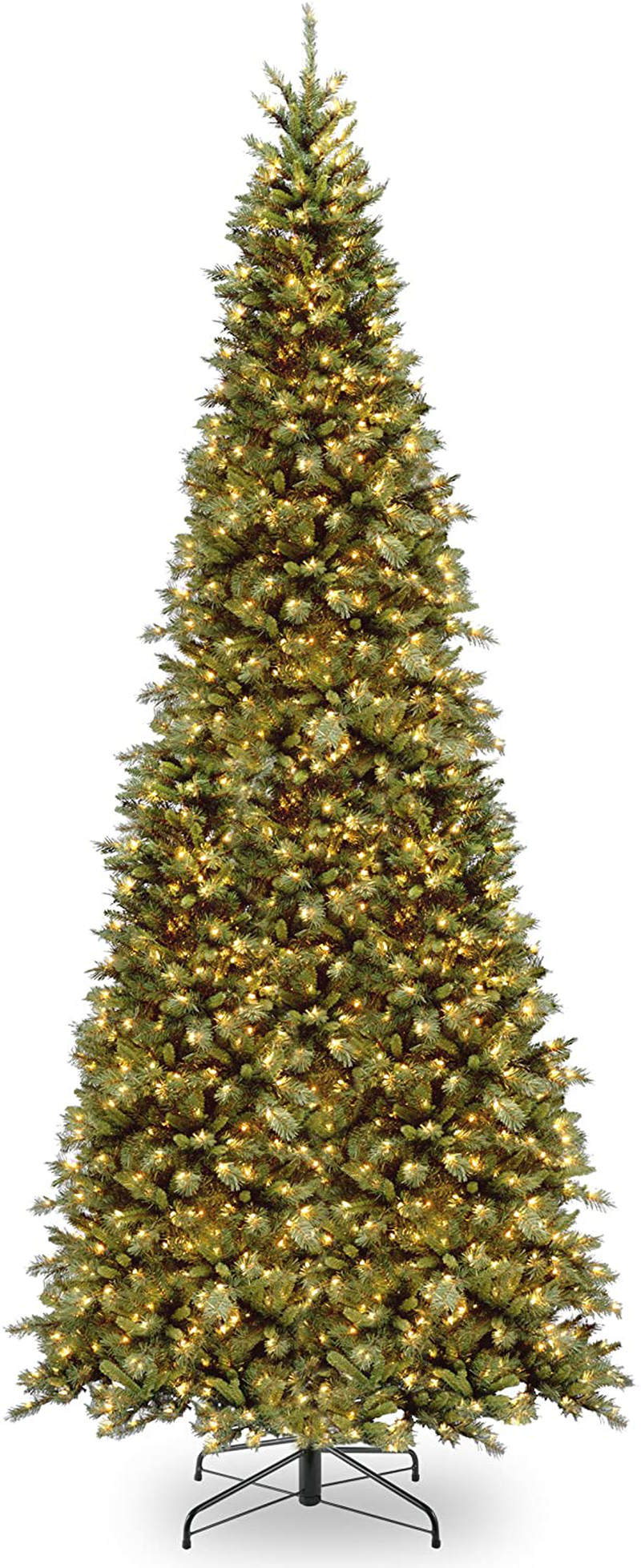 National Tree Company 'Feel Real' Pre-lit Artificial Christmas Tree | Includes Pre-strung White Lights and Stand | Tiffany Fir Slim - 6.5 ft Home & Garden > Decor > Seasonal & Holiday Decorations > Christmas Tree Stands National Tree Company Tree 12 ft 