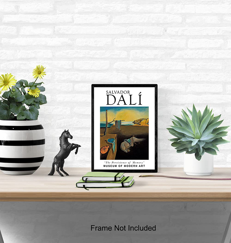 Salvador Dali Clock Wall Art & Decor - Gallery Wall Art - Salvador Dali Prints - Surrealism Wall Art - Museum Poster - the Persistence of Memory - Aesthetic Room Decor Home & Garden > Decor > Artwork > Posters, Prints, & Visual Artwork Yellowbird Art & Design   