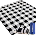 Hivernou Outdoor Picnic Blanket, Picnic Blanket Waterproof Foldable with 3 Layers Material,Extra Large Picnic Mat Beach Blanket 80"x80" for Park Camping Festivals Hiking Travelling,Thicker & Larger Home & Garden > Lawn & Garden > Outdoor Living > Outdoor Blankets > Picnic Blankets Hivernou Black-white  