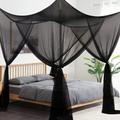 Mosquito Net for Bed Canopy, 4 Corner Post Curtains Bed Canopy Large Mosquito Netting Bedroom Princess Decoration for Girls & Adults, Fits Full/Queen/King Size