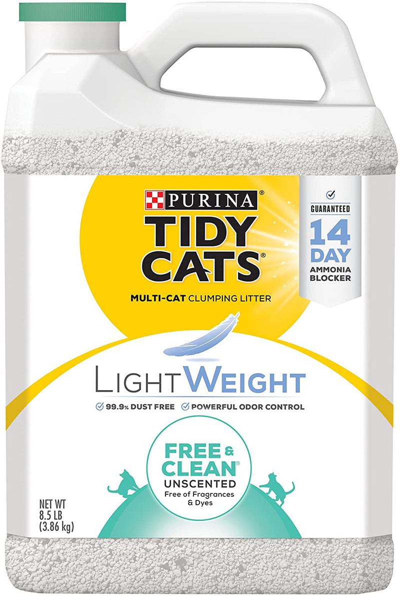 Purina Tidy Cats LightWeight Free & Clean Clumping Cat Litter Animals & Pet Supplies > Pet Supplies > Cat Supplies > Cat Litter Nestlé Purina PetCare Company Free & Clean 8.5 Pound (Pack of 1) 