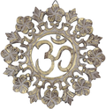 DharmaObjects Handcrafted Wooden Om Wall Decor Hanging Art (OM NATURAL) Home & Garden > Decor > Artwork > Sculptures & Statues DharmaObjects Om Gold  