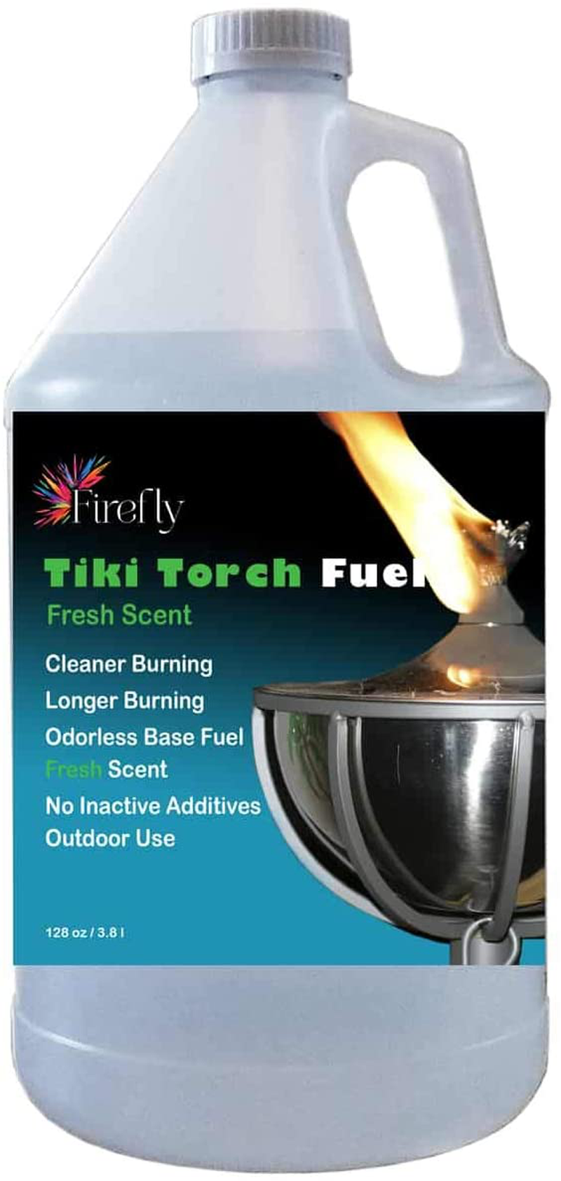 Firefly Bulk Fresh Eucalyptus Scent Tiki Torch Fuel - Significantly Longer Burn - Odorless - Less Smoke - Gold Standard - 5 Gallons Home & Garden > Lighting Accessories > Oil Lamp Fuel Firefly 1 Gallon  